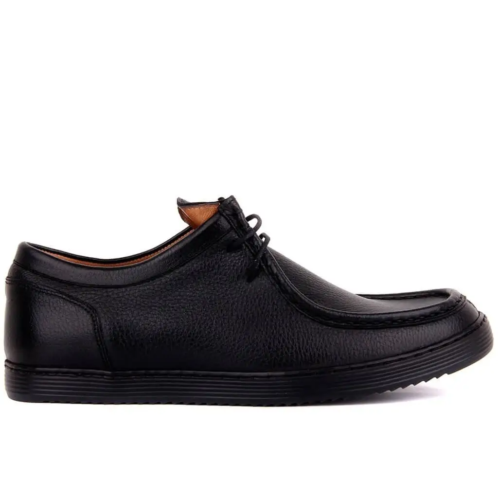 

Sail-Lakers Black Leather Men 'S Casual Shoes