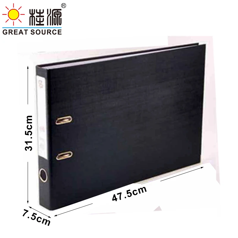 MQQ A3 Lever Arch File 2 D-Rings Paper Board Folder Pull Stationery Document Storage Folder (2PCS)