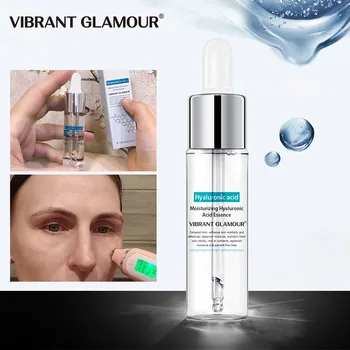 

VIBRANT GLAMOUR Hyaluronic Acid Shrink Pore Face Serum Anti-Aging Whitening Moisturizing Essence Face Cream Dry Skin Care 15ml