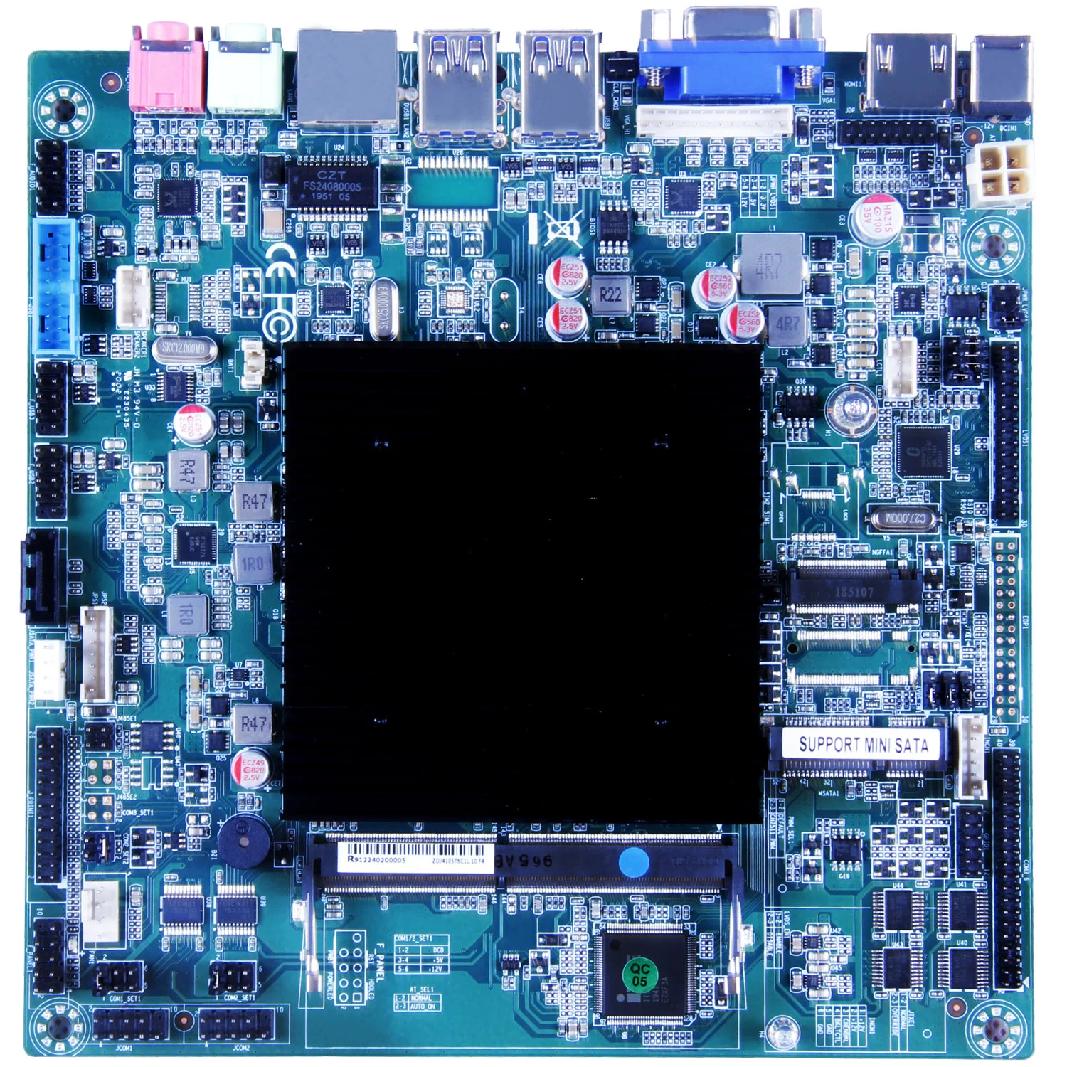 

Ce-leron J4105 ITX Motherboard Support VGA, HD-MI, LVDS Output Display 4 USB DDR4 1 or 2 LAN DC/4PIN DC12V Power Supply