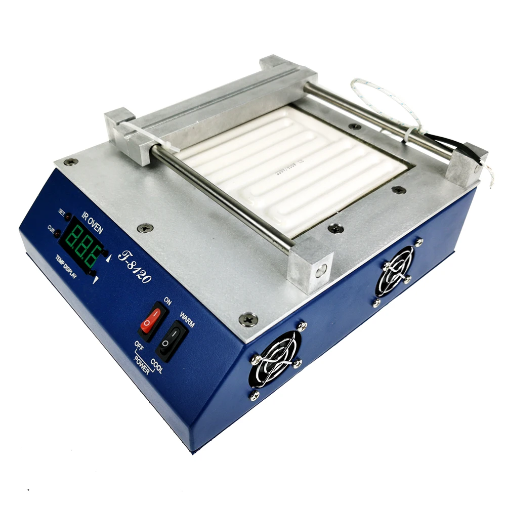 PUHUI T-8120 Preheating Oven T8120 Preheating Plate Infrared BGA Rework Station IRDA Weldering Station Kit Soldering Station