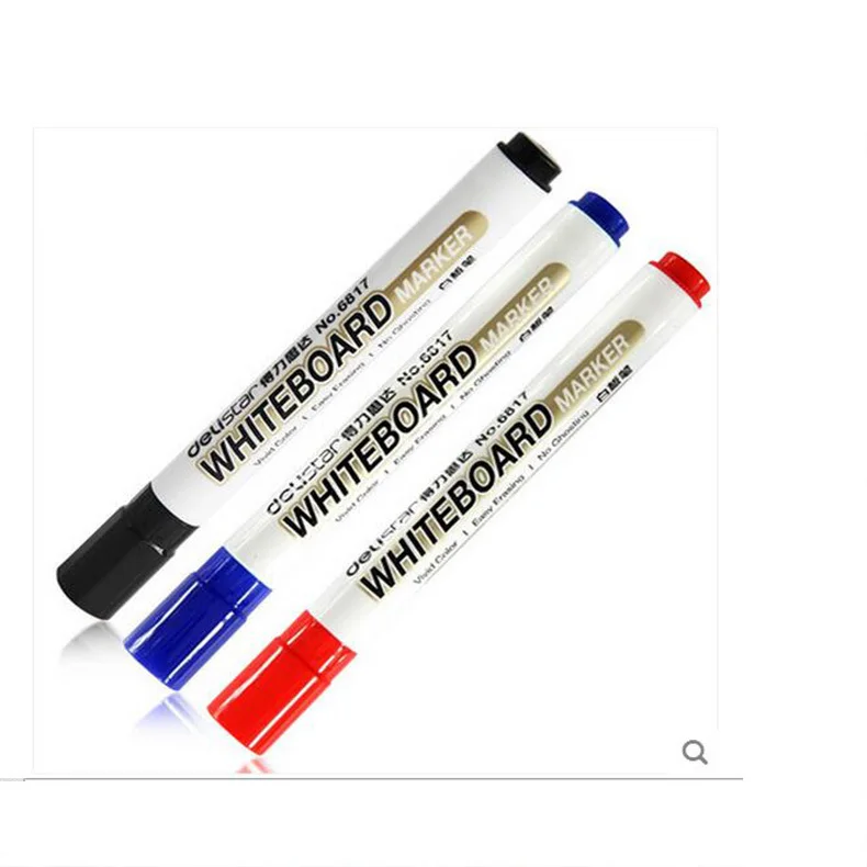 

10 white boards, post erasable white board markers, school dry erasable markers, blue, black and red office supplies