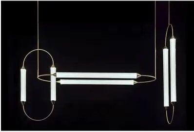 American retro court law European post-modern glass leaf bedroom living room dining duplex building villa chandelier led | Лампы и