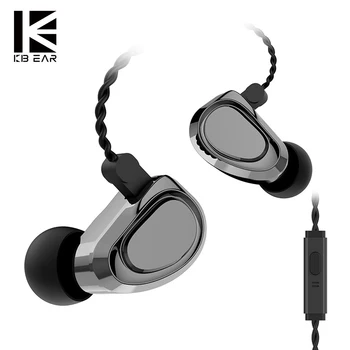 

KBEAR KB04 In Ear Earphones 1BA+1DD Hybrid Driver Bass Monitor Sprots Headset Gamer HIFI ASMR Ring Iron Headset With Mic Earbuds