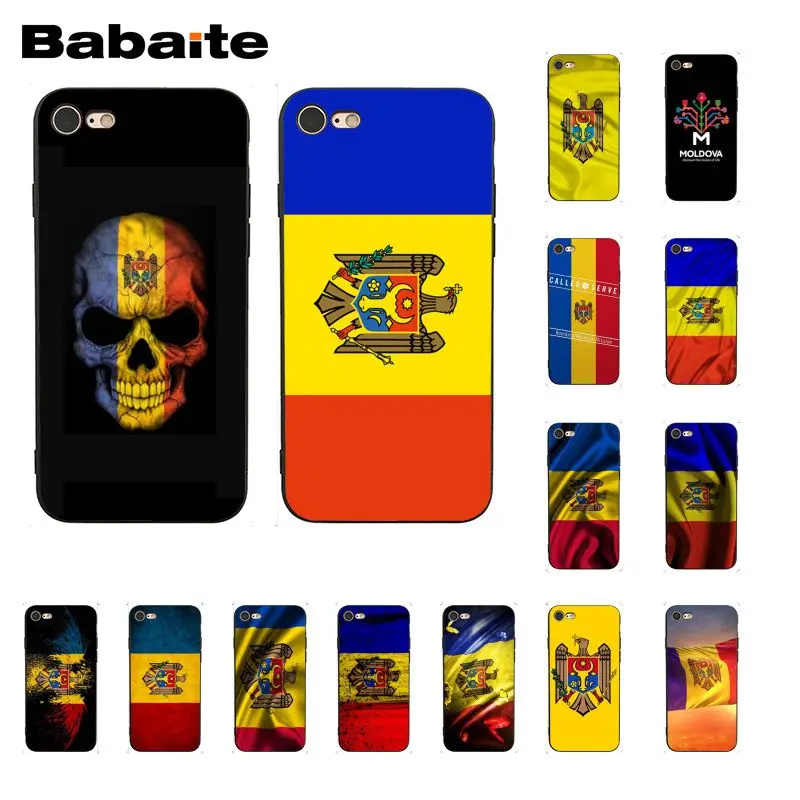 Best Babaite Moldova Flag Phone Case for iphone 11 Pro 11Pro Max 5 5Sx 6 7 7plus 8 8Plus X XS MAX XR