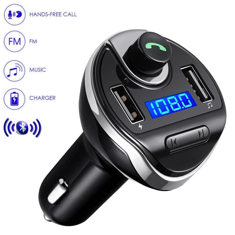 12-24 В 3.4A автомобильный Bluetooth автомобильный fm-передатчик адаптер беспроводной радио двойной usb зарядка телефон MP3 плеер SD аудио приемник