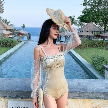 

Women's One-Piece Swimsuit Swimwear Push Up One Piece Bikini Lady's Swim Wear Swimsuits Woman Badpak Plus Size Korean Web Super