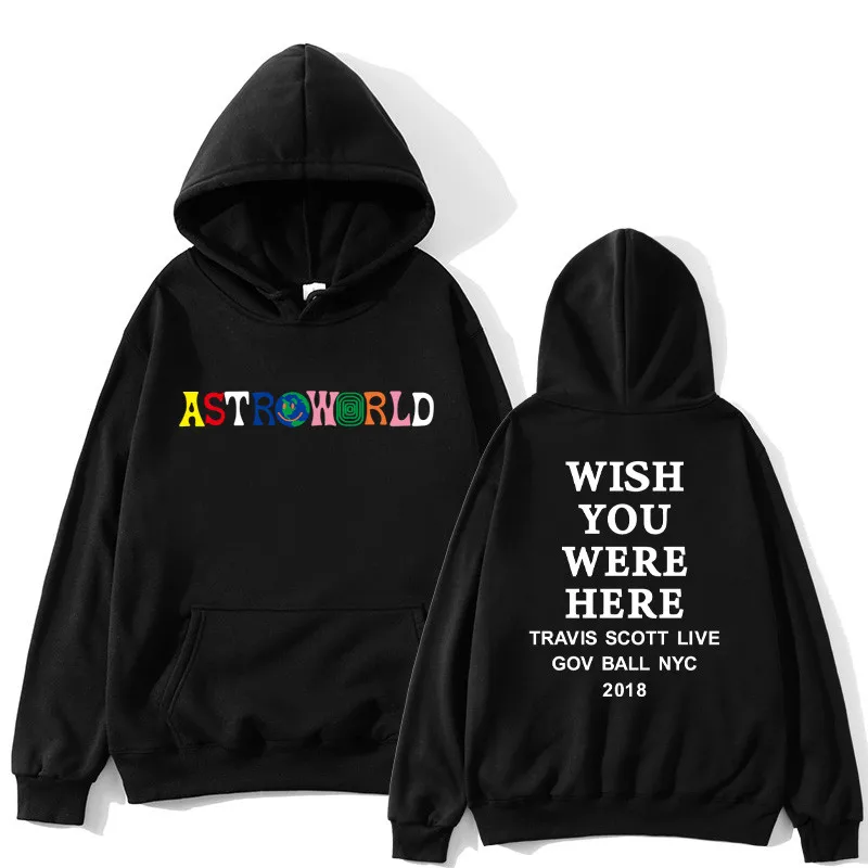 С изображением Трэвиса Скотта ASTROWORLD WISH YOU WAS HERE HOODIES модная толстовка с надписью ASTROWORLD уличная Мужская и Женская пуловер Толстовка