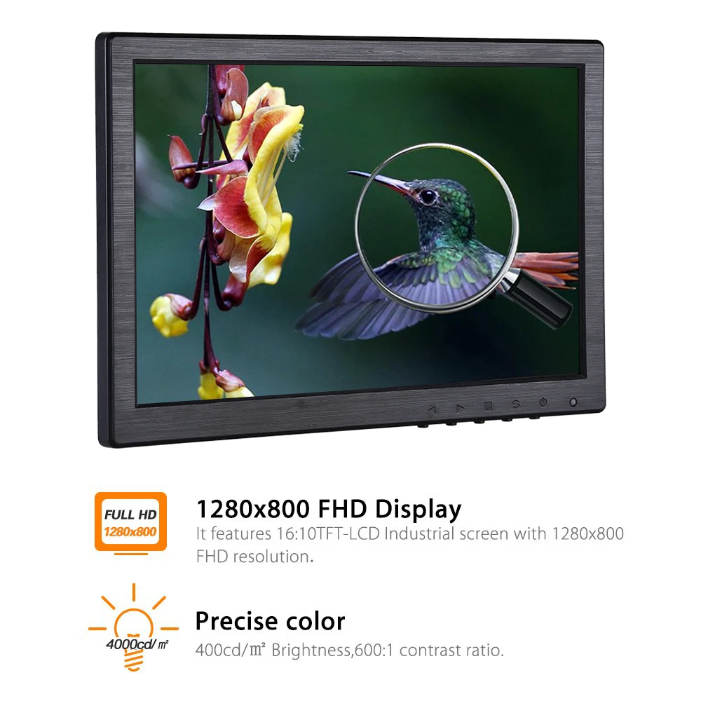 Eyoyo 10 1 Inch IPS Touch Screen LCD Monitor 1280x800 Resolution Support VGA Input for PC 2