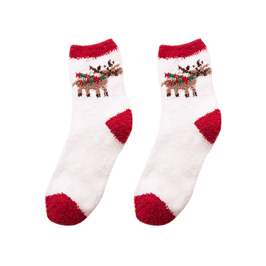 Новые мужские и женские удобные теплые зимние домашние мягкие носки-тапочки рождественские носки для сна чулки 03 - Цвет: as  photo