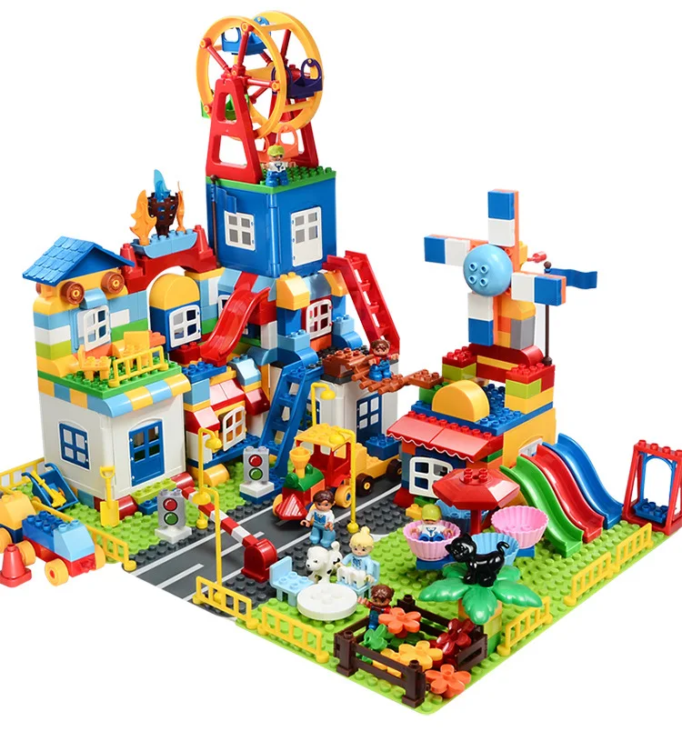 

Fei le Compatible Building Blocks Assembled Large Particles Plastic Children Fight Inserted Educational Toy a-Barrel 2-6 a Year