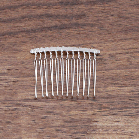 12/15/20 Teeth Metal Twisted Wire Hair Comb Base for Diy Hair Comb Clip Handmade Bridal Hair Jewelry Accessories