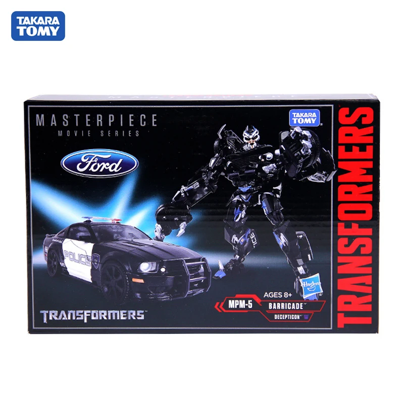

Takara Tomy Transformers MPM05 CAR Metal Part 18CM Barricade Autobots Action Figure Deformation Robot Children Gift Toys