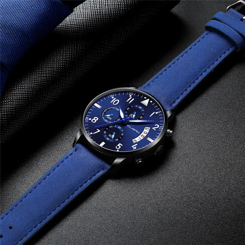 Men Military Luxury Leather Belt Sports Watch Analog Sport Waterproof Leather Quartz Mens Watches 3D16 (7)