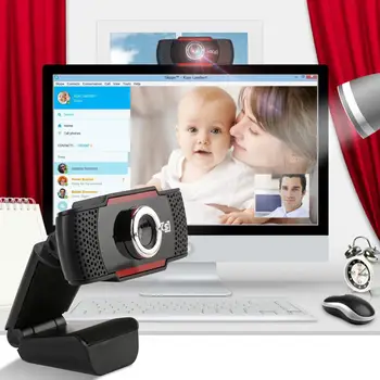 

Mini Camera HD Manual Focus Adjustable Computer Webcam Built-in Sound-absorbing Microphone For Video Teaching Live Broadcast