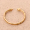 Ethiopian Real Man Jewelry Accessories Gold Color Opening Embossing Charm Bangles 4
