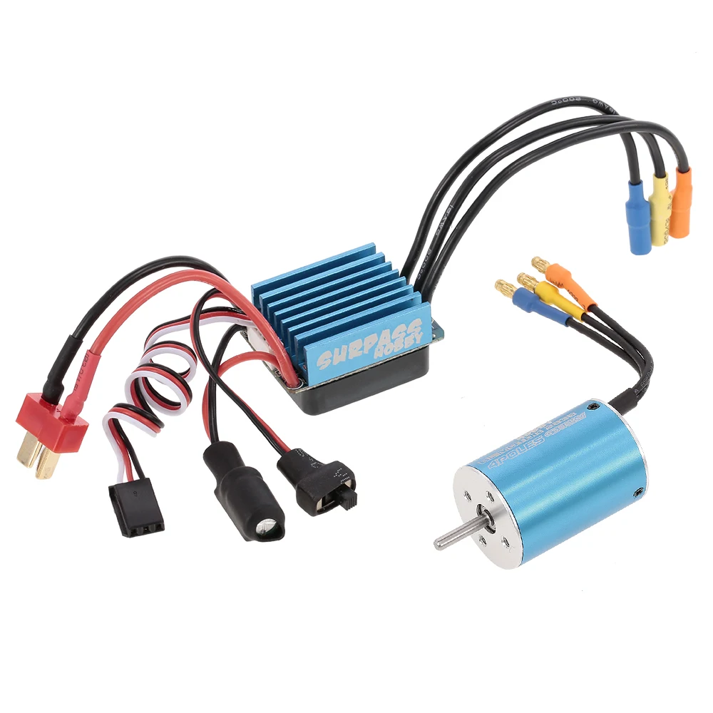 SURPASS HOBBY 2838 4500KV Бесконтактный бесщеточный двигатель и 35A ESC для 1/18 1/16 RC