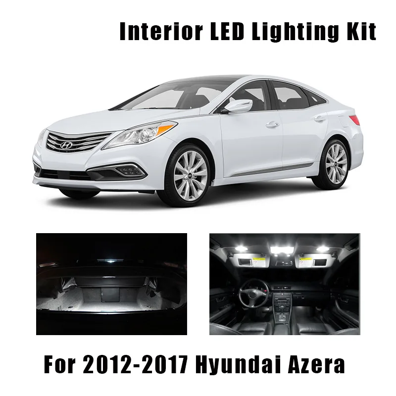 6 шт. белый светодиодный светильник для автомобиля в багажнике подходит hyundai Azera