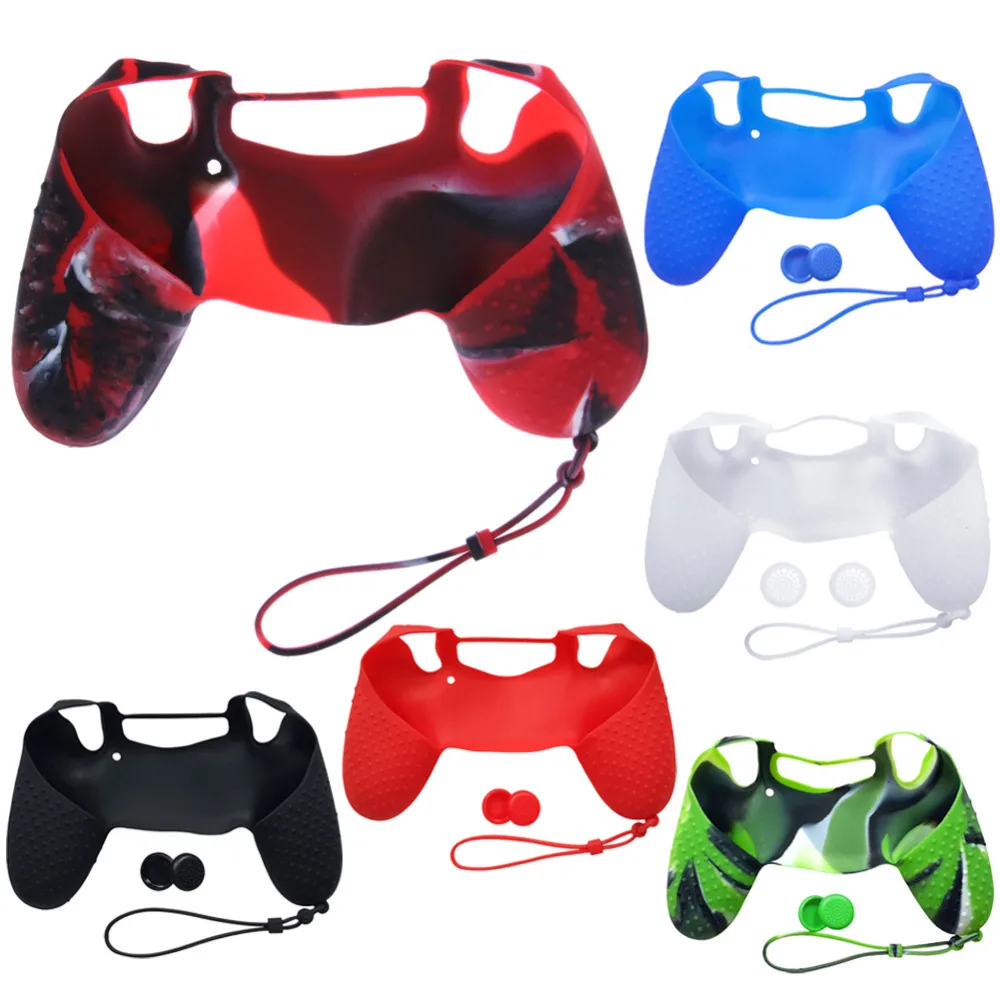 

PS4 Silicone Cover Handle Protective Case Camouflage PlayStation 4 Slim PS4 Pro Silicon Case