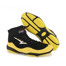 Мужская и женская дышащая борцовская обувь с высоким берцем, боксерская обувь, боевые искусства, комплексная тренировочная обувь 36-46 размера плюс