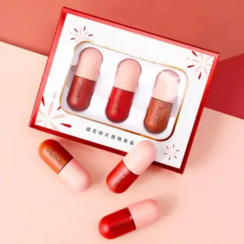 

3color Matte Lipstick Lasting Waterproof Non-stick Lip Gloss Nutritious Moisturizing Mineral Cup Lips Nourish Oil Lip Plump X0Y4