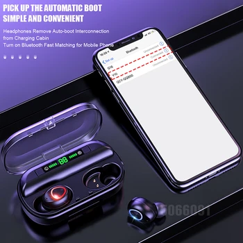 

V10 TWS Earphones Cordless ecouteur Bluetooth 5.0 Noise Isolating True Wireless Earbuds lightning LED Display Earpiece 2000 mAh