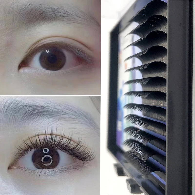 

12 Lines Mink Lashes Natural False Eyelash Extension Dramatic Volume Eyelashes Long Lash faux cils naturel  