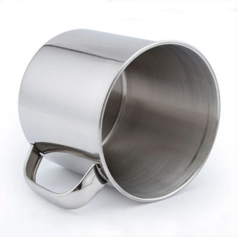 

Silver Stainless Steel Thermal Drinking Cup Insulated Coffee Mug 250ml Accessory