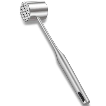 

Meat Mallet Steak Pounder, Meat Tenderizer Hammer Stainless Steel Manual Tool, 12 Inch Premium Kitchen Meat Hammer Crab