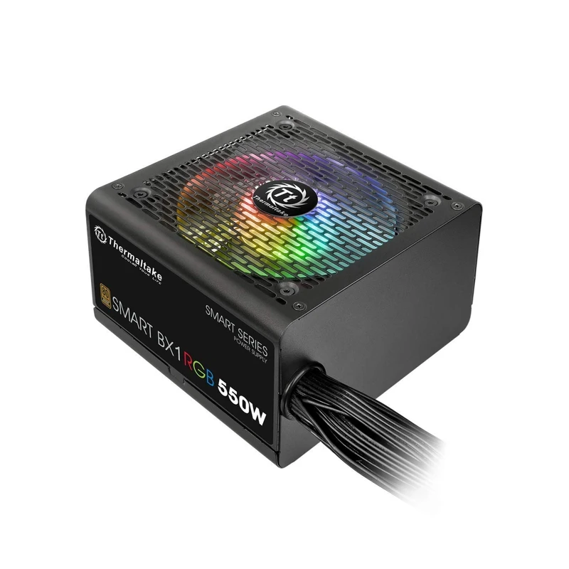 Блок питания Thermaltake ATX 550W Smart BX1 RGB 80+ bronze(24+4+4pin) APFC 120mm fan color LED 6xSA