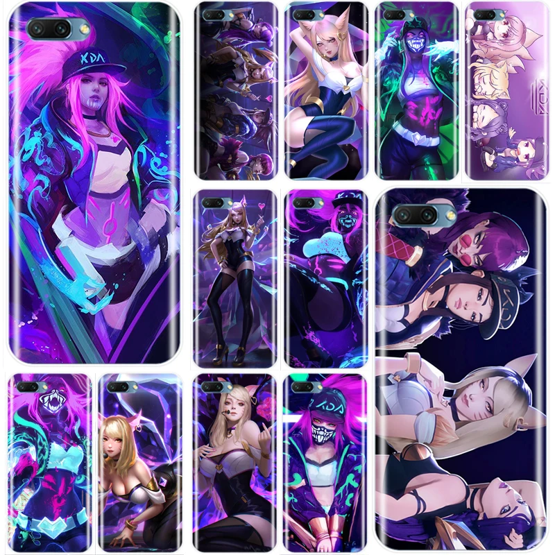 Lol League of Legends kda kaisa Ahri akali Evelynn чехол для телефона из ТПУ Huawei Honor 8 8C 9 10 NOTE10 lite MATE 20
