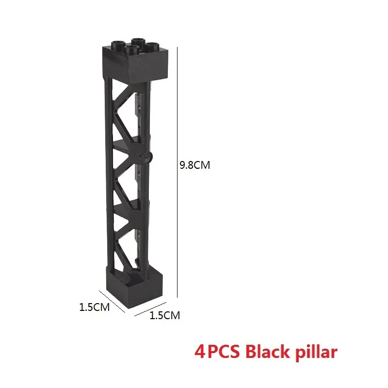 4PCS Black Pillars