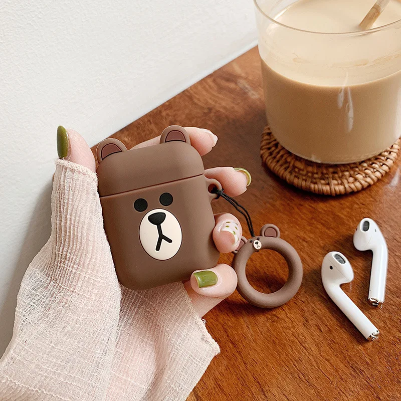 Дропшиппинг для AirPods чехол с милым мультяшным принтом беспроводной Bluetooth чехол для наушников s для Apple Airpods 2 Чехол Мягкий силиконовый чехол Funda