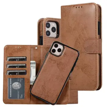 

20pcs Detachable Leather Case For iPhone 12 Pro Max Mini 2020 11 Pro Magnetic Phone Cover For iPhone XS Max XR X 8 Plus 7 6 SE