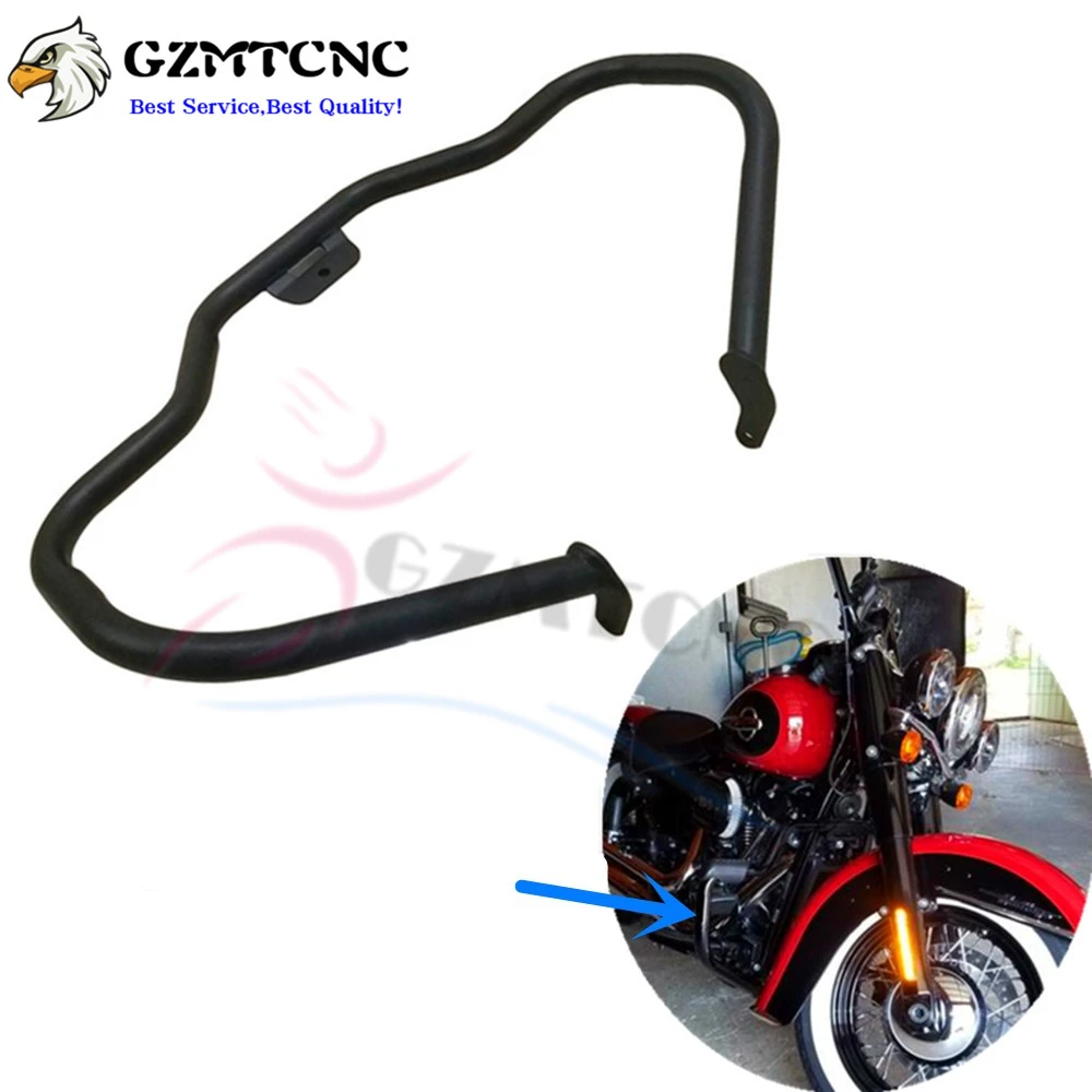 Front Engine Guard Highway Crash Bar 2018 2021 For Harley Softail Fat Boy Heritage Deluxe Slim Street Bob Breakout Sport Glide Bumpers Chassis Aliexpress