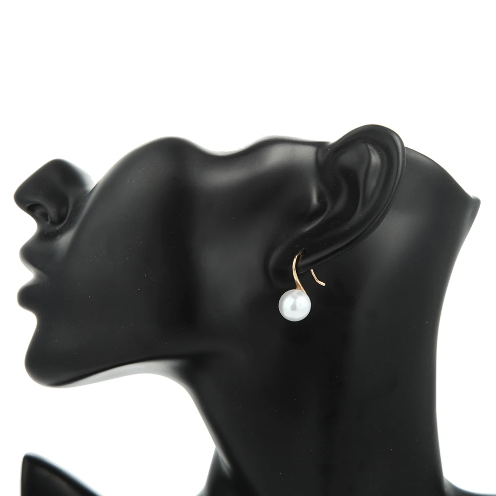 Dominated Women New Fashion Pearl Earrings Personality Metal Geometry Water Drop Exaggerated Drop Earrings Types Jewelry
