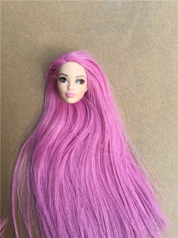 Редкая Новая коллекция детской головы розовые кукольные головки с корнями 1/6