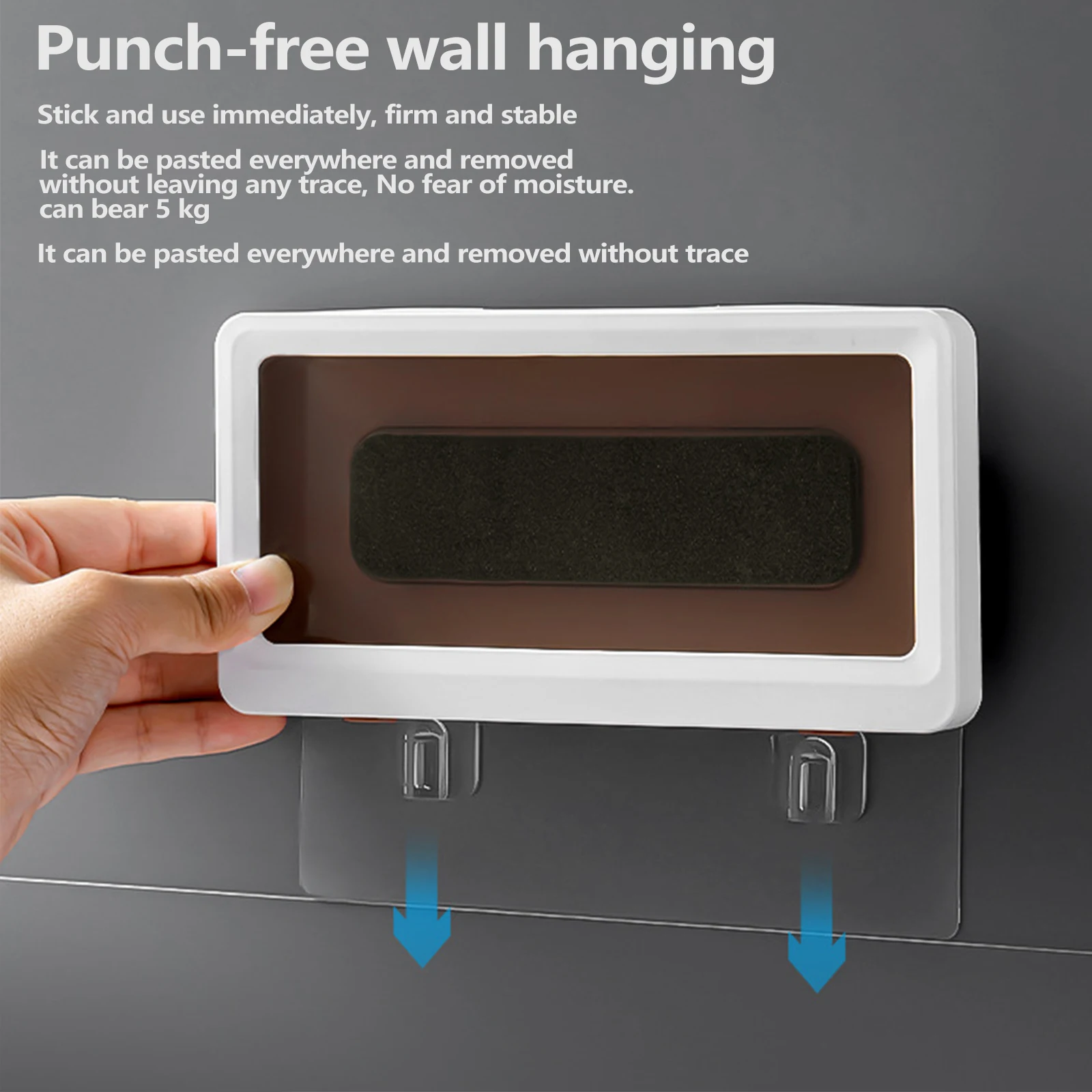 Bathroom Toilet Mobile Phone Holder Box Wall Mounted Soap Bracket 6 Inch Phone Storage Case Waterproof Shower Watching Holder wooden phone holder