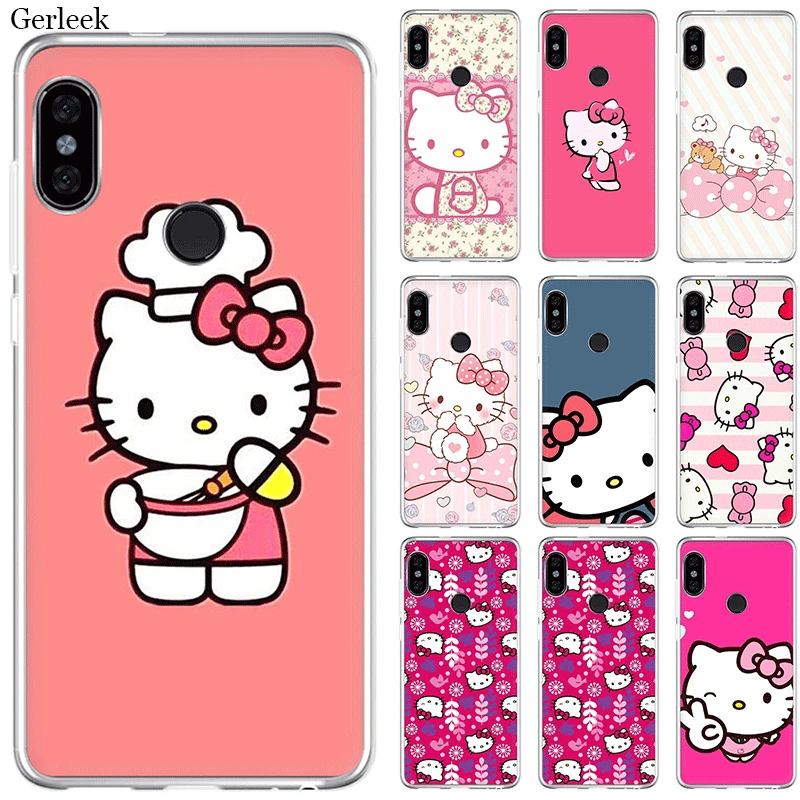 Мобильный чехол для телефона Xiaomi Redmi Note 4 4X3 5 6 7 Pro 5A твердый переплет рисунок Hello Kitty