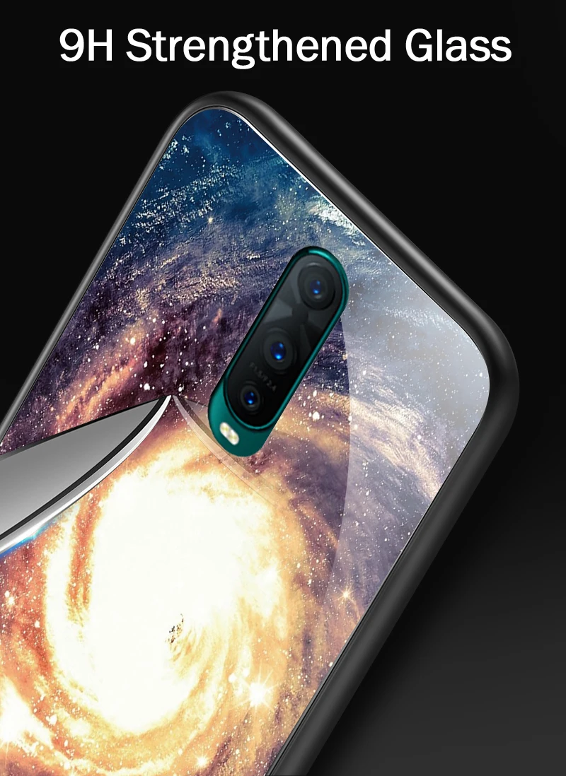 Противоударный жесткий чехол для OPPO R15X R17 Pro A3S A39 A59 A57 A7X A9 закаленное Стекло крышка Reno10x зум F1S F9 F11 найти K1 бант из ленты TPU с изображением