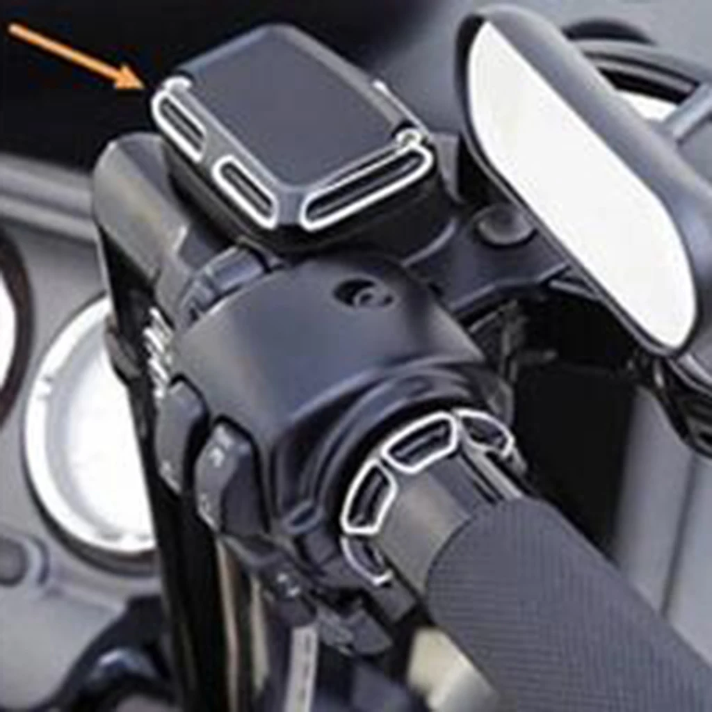 2pcs CNC Brake Master Cylinder Cover for Harley FLHX Street Glide 2008-2016