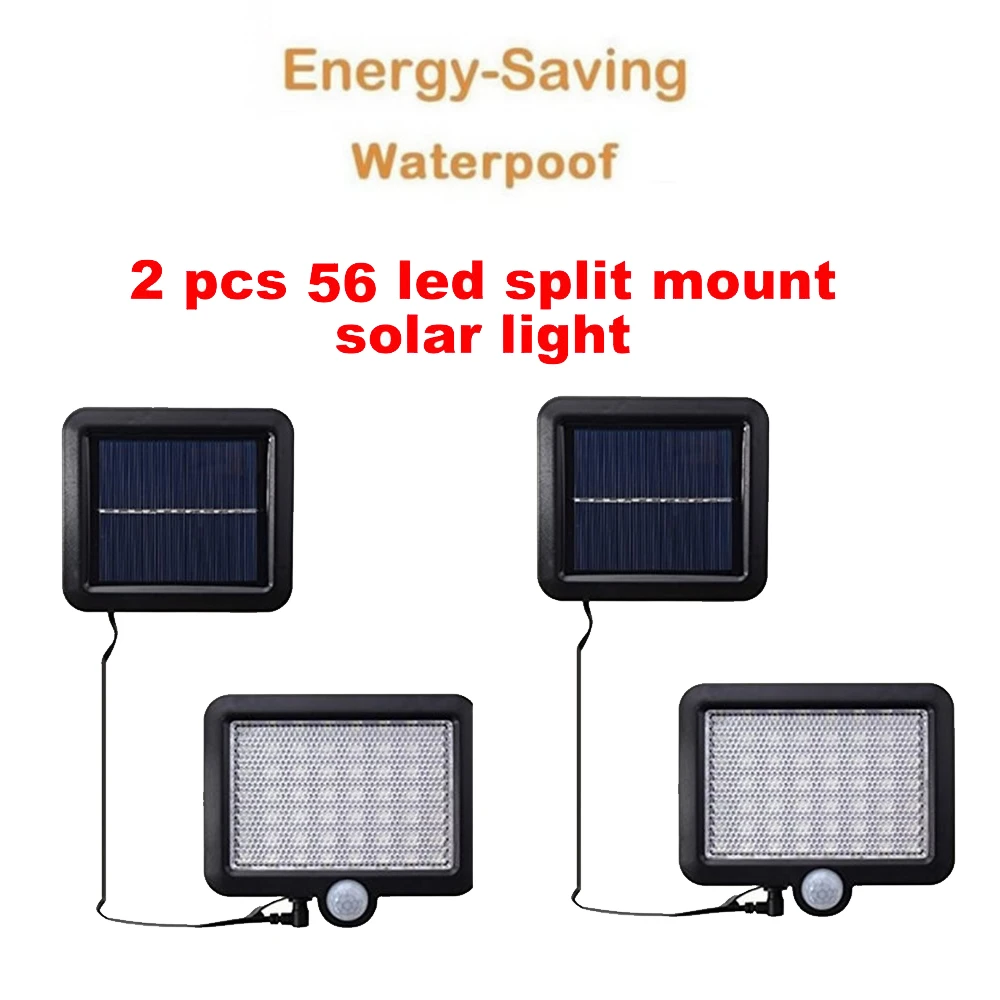 

2/4pcs 100/56/30 LEDs PIR Motion Sensor Solar Street Light 3 modes Garden Security Lamp Outdoor Light Waterproof Energy Saving W