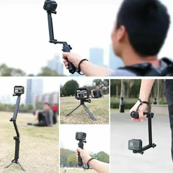 

Multi 3-way Monopod Folding Extension Grip Arm Portable Magic Mount Selfie Stick For GoPro Hero 4 3 3 SJ4000 Xiaomi Yi Camera