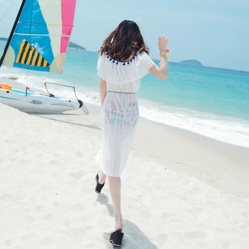 

2018 New Two-piece Swimsuits Women's Underwire Push up Conservative Boxer Long Skirts Bikini Three-piece Set