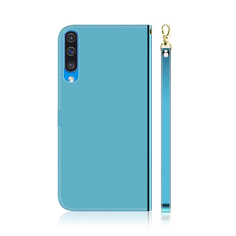 Цветной зеркальный флип-чехол для телефона для samsung Galaxy A10 A10E A10S A20 A20E A20E A30 A30S A40 A50 A50S A90 5G Кожаный чехол-бумажник с крышкой