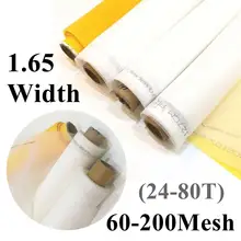 1 м 40-400 сетка 165 см Ширина 16 T/32 T/40 T/48 T/56 T/64 T/72 T/80 T/100 T/120 T/140 T t/160 T белый полиэстер Шелковый экран ажурная печатная ткань