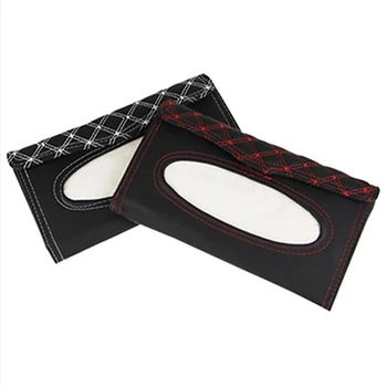 

High Quality Leather Visor Hanging Block Tissue Box Car Pumping Tray Car Tissue Boxes