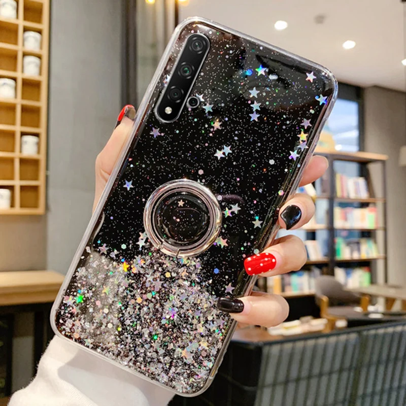 Блестящий блестящий чехол с блестками для Xiaomi 8 9 SE CC9E CC9 Note 10 Pro Redmi K20 5 6 7 8T