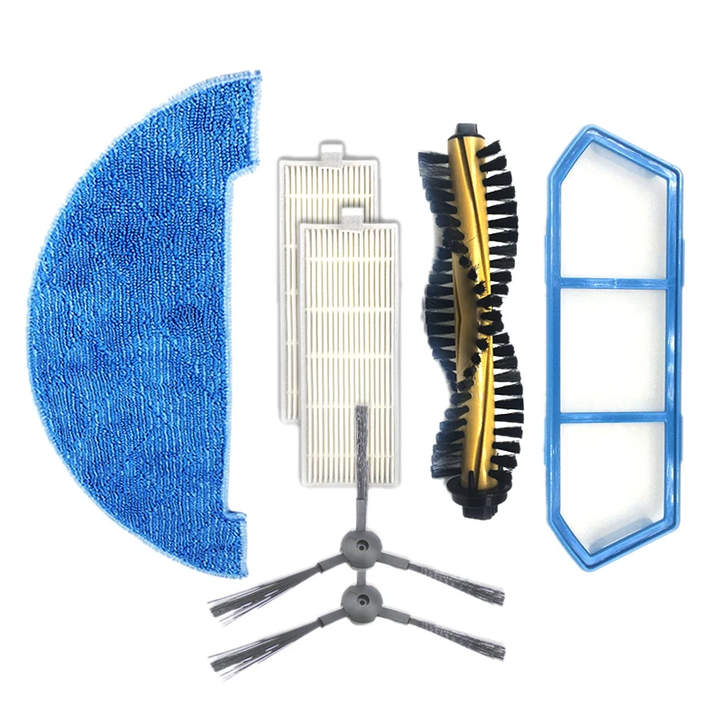 

1 Set Robot Vacuum Cleaner Parts Fabric Mop+Main Brush +Filter for Chuwi Ilife A4 Robotic Cleaner Replacement Part Filter