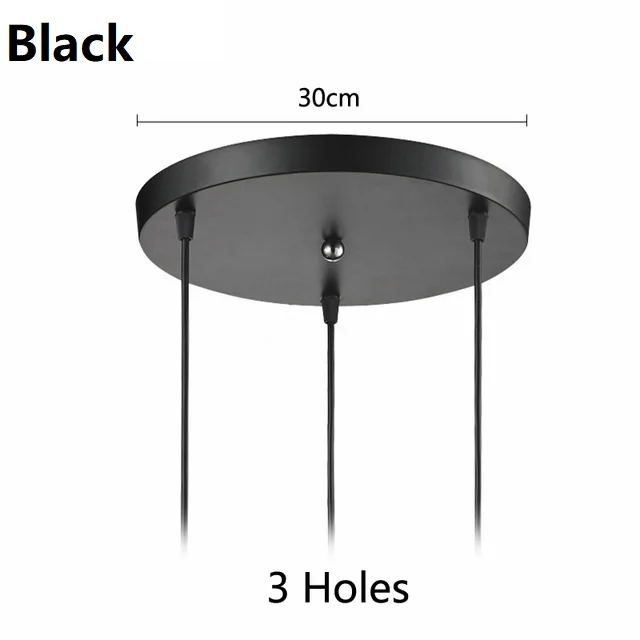 Black 3 головки столовая обеденный стол кулон ламповый стеклянный шар золотой Спальня прикроватный бар Прихожая веранда Балкон ресторан огни - Цвет корпуса: Black